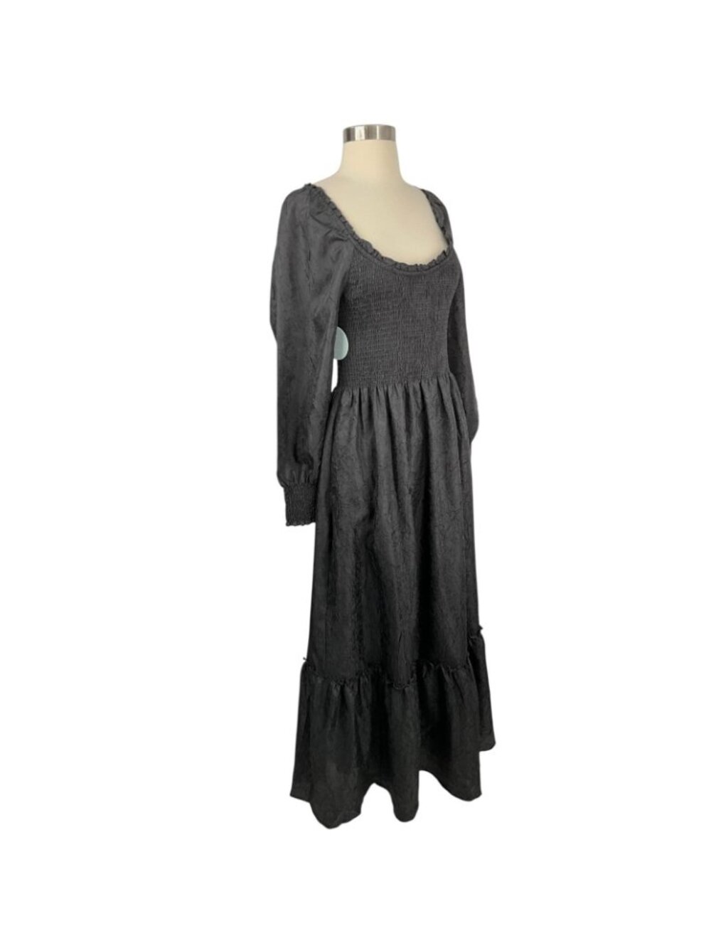 NWT Hill House The Emily Nap Dress Small Maxi Crushed Taffeta Long Sleeve Smock - Picture 9 of 16